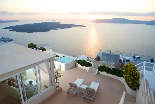 Caldera property with dramatic sea & volcano views - Firostefani, Santorini, Cyclades Islands