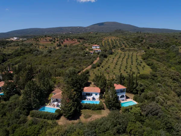 Hillside villas with panoramic sea and mountains views - Petalidi, Messinia, Peloponnese