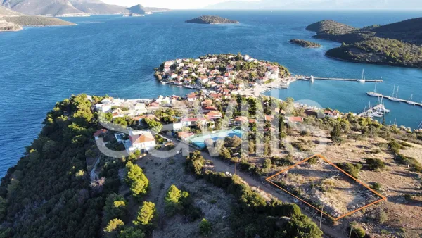 Panoramic sea views plot in Trizonia island - Marathias, Fokida, Central Greece