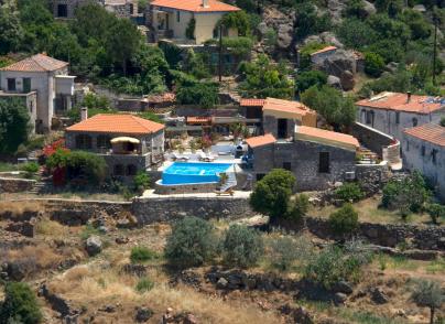 Two traditional houses with infinity pool