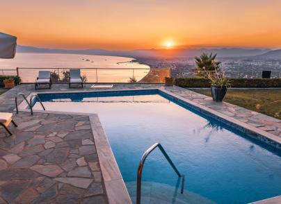 Villa with mesmerizing sea and landscape views of Messinian Gulf 