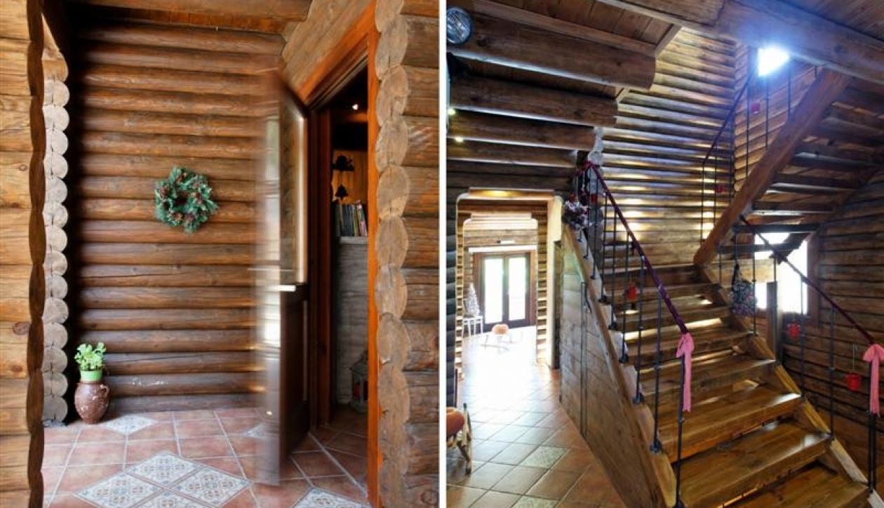 A stunning log chalet type villa in peaceful and verdant location